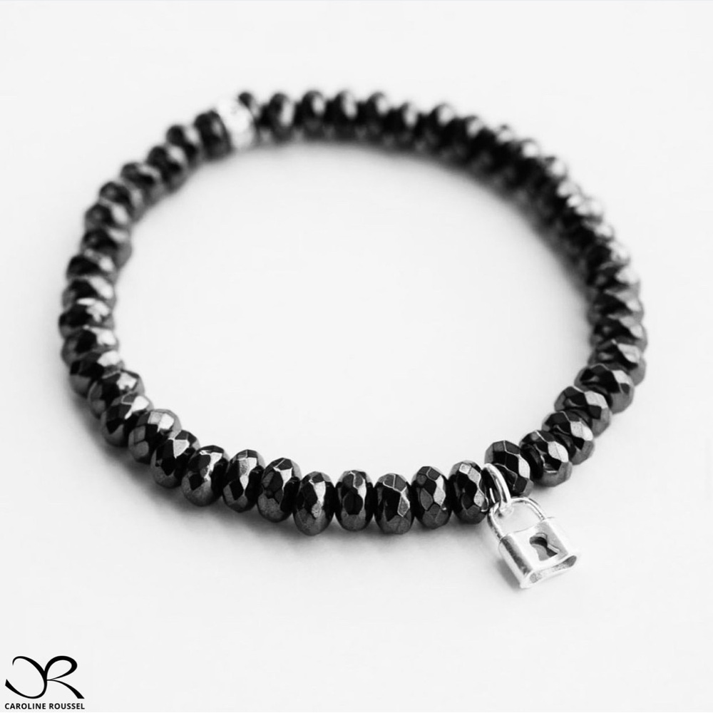 Caroline ROUSSEL Jewelry lock 🔒 charm bracelet.